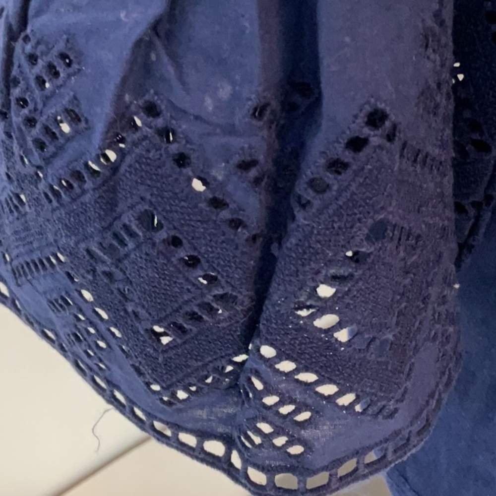 Knit Top With Eyelet Ruffle Sleeves - Picture 4 of 8